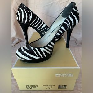 Michael Kors zebra high heels